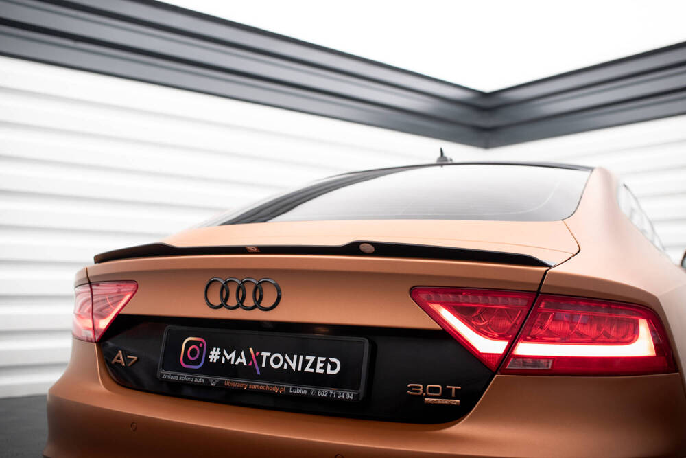 Spoiler passend voor Audi A7 C7 Maxton Glans Zwart