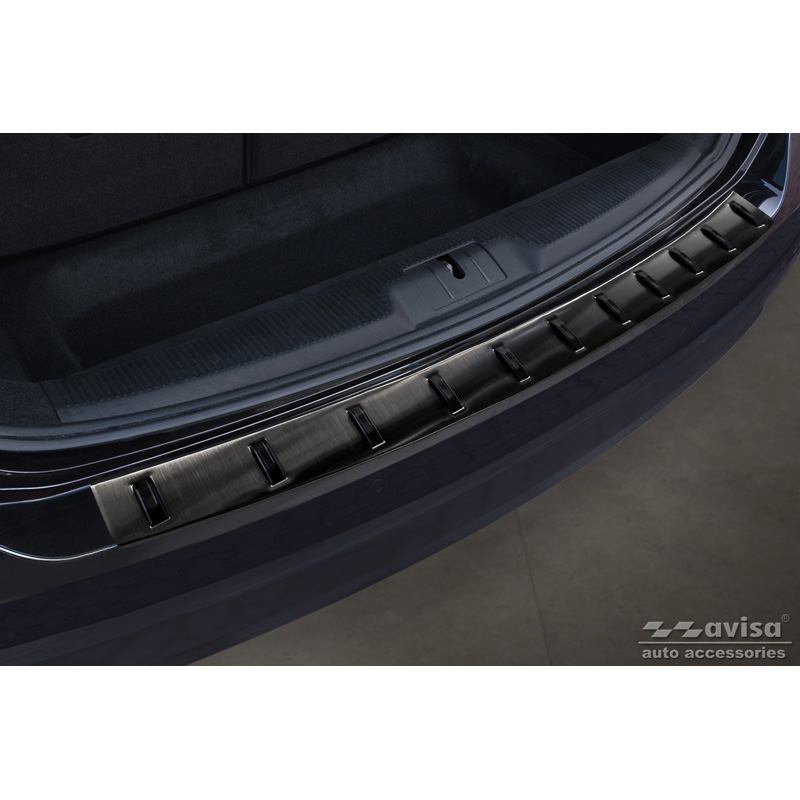 Black Stainless Steel Rear bumper protector  Volkswagen Sharan II & Seat Alhambra II 2010- 'STRONG EDITION'