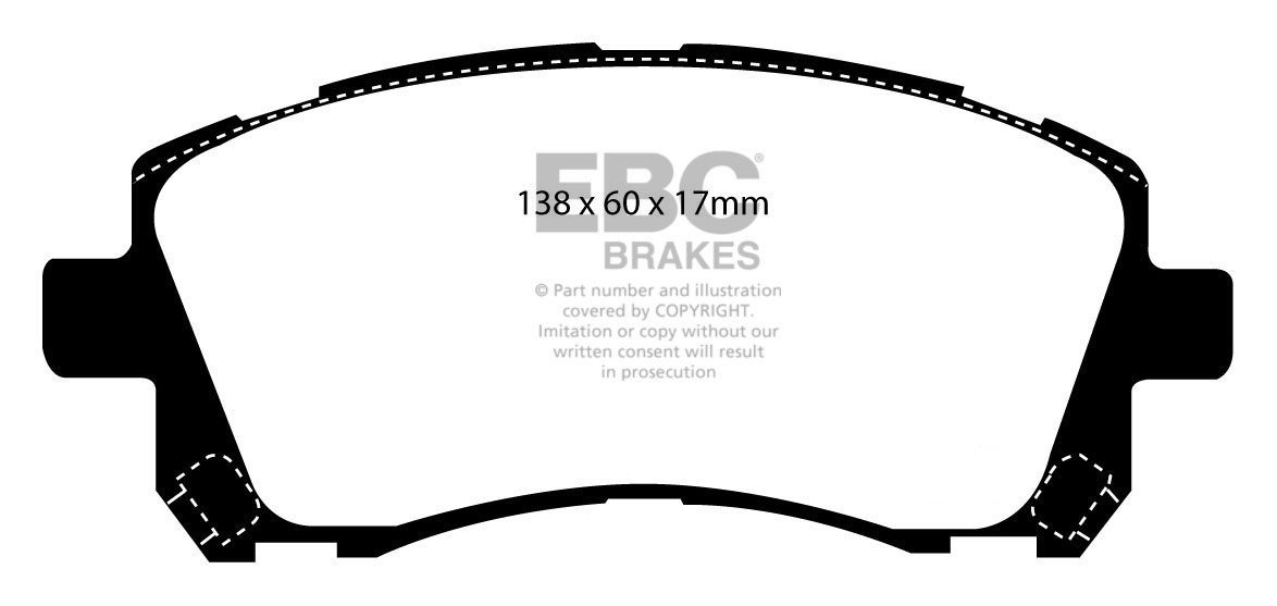 EBC Brakes SUBARU Legacy 2.5 (BG9) 96-99 Remblokken voorzijde gr