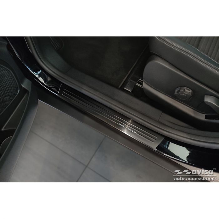 Black Stainless Steel Door sill protectors  Ford EcoSport Facelift 2017- - 'Special Edition' - 4-pieces