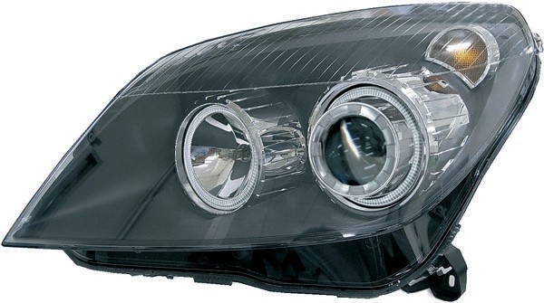 Headlights Opel Astra H Angel Eyes Black