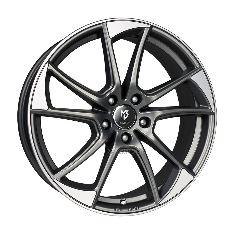 mbDESIGN mb1 Grey matt polish 7,5x19 5x114,3 ET50 Velgen