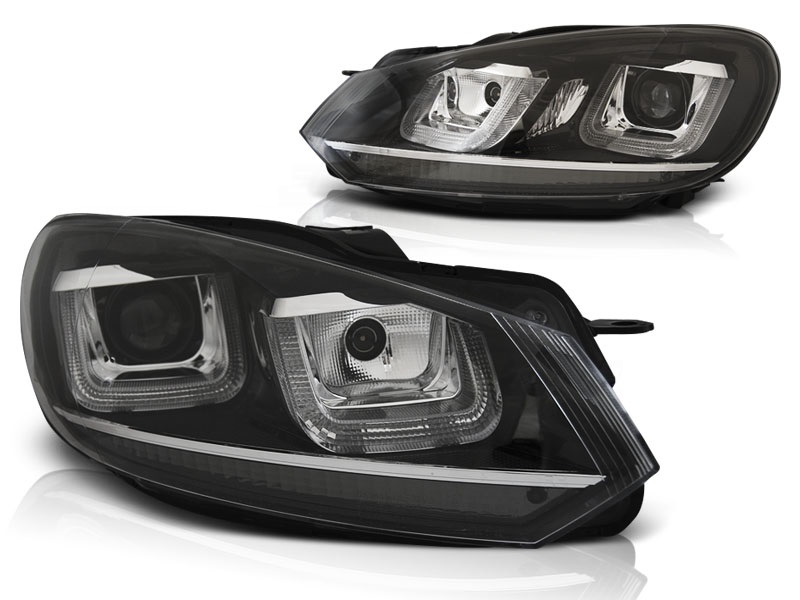 Headlights VW Golf VI Tube design Black/Chrome