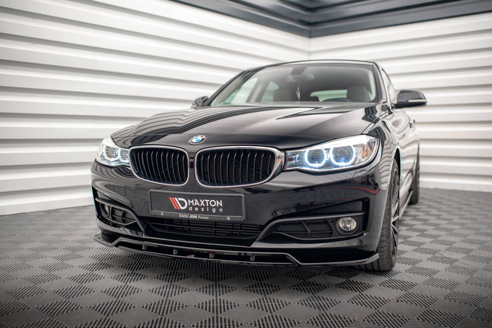 Voorspoiler passend voor BMW 3 Serie GT F34 Maxton Glans Zwart