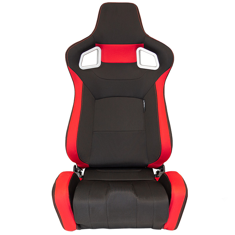 Sport seat 'RS6-II' - Black/Red Fabrics - Dual-side reclinable back-rest - incl. slides