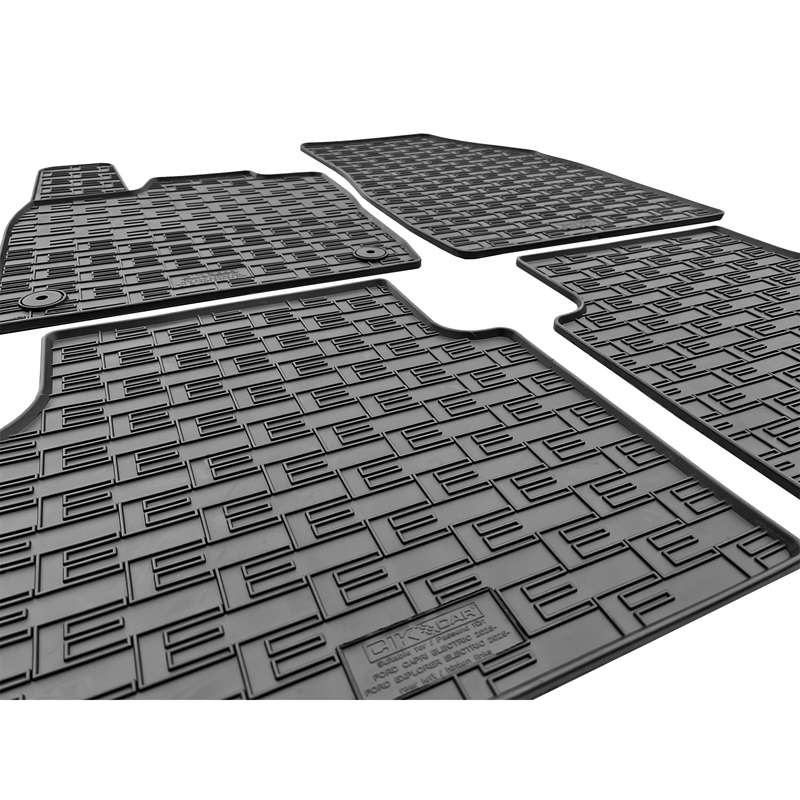 CIKCAR Rubber car mats set  Ford Explorer EV (CX740) 2024- & Capri EV (CX740L) 2024- (4-pieces + fixing system)