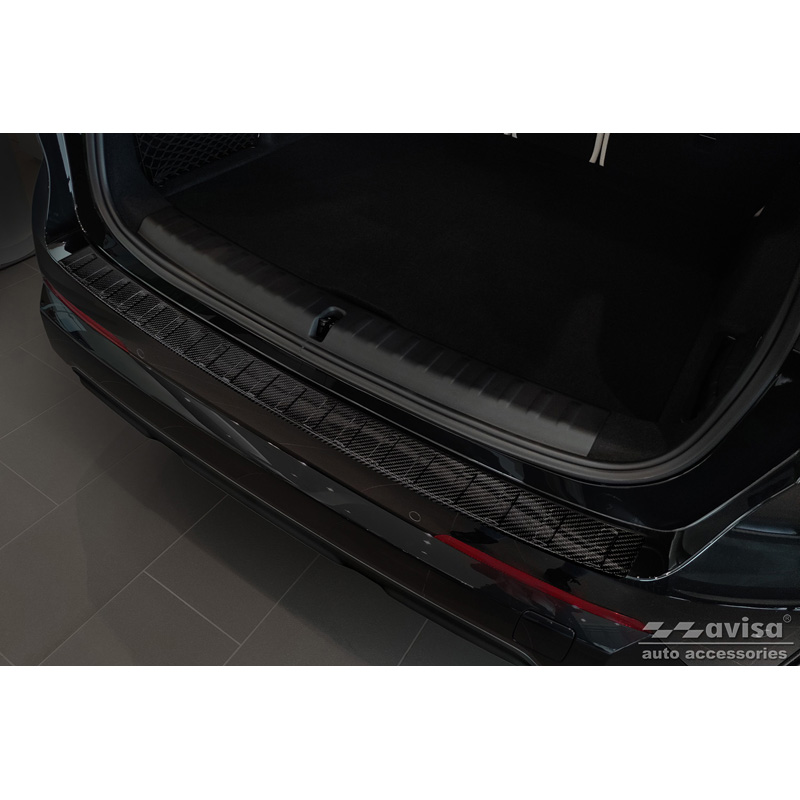 Real 3D Carbon Rear bumper protector  BMW X1 U11 / U11 xLine 2022- 'Ribs'