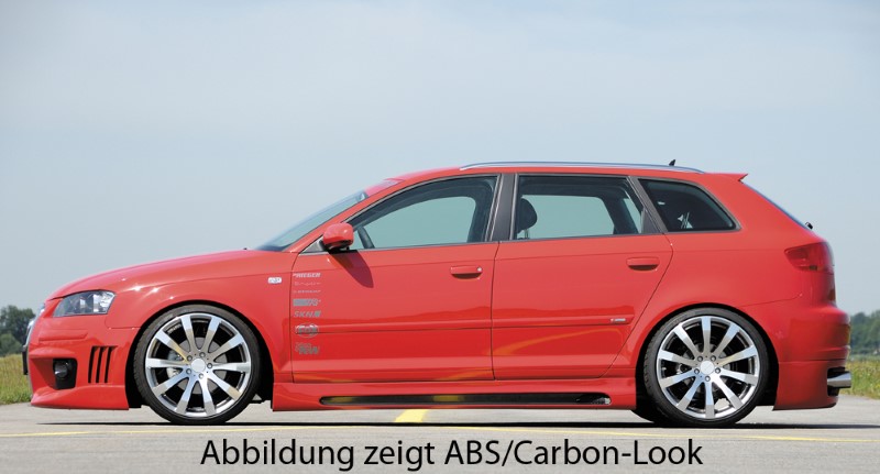 Sideskirts Audi A3 8P Sportback 3-5 Doors Rieger with uitsnede