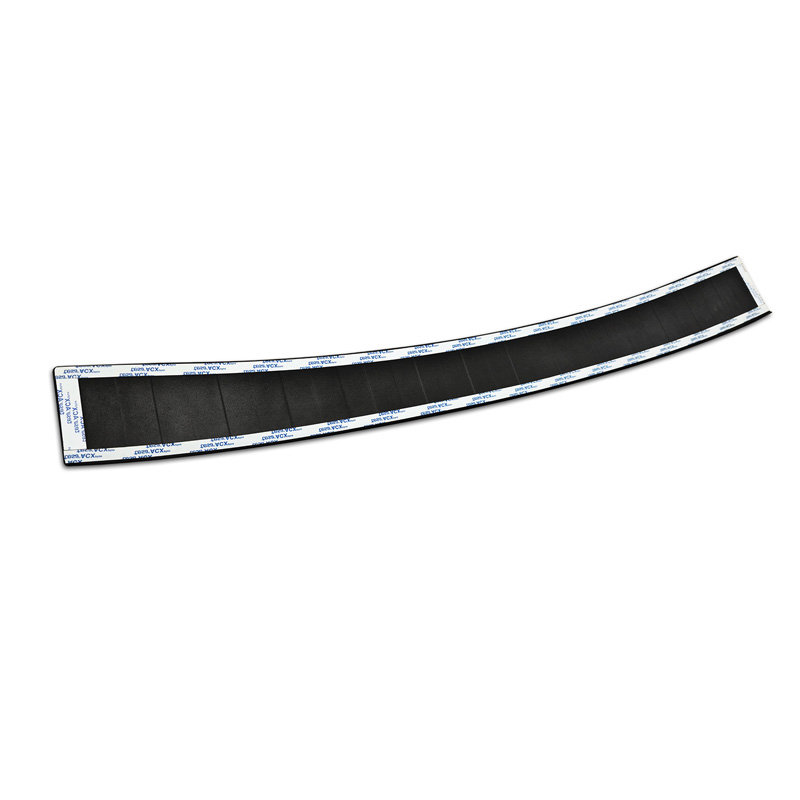 Matt Black Stainless Steel Rear bumper protector  Skoda Octavia III Combi (5E5) Facelift 2017-2020 'Ribs'