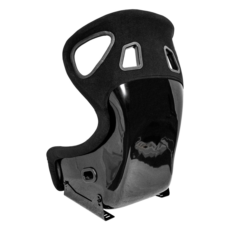 Sport seat 'BS6' - Black - Non-reclinable fibreglass back-rest - incl. slides