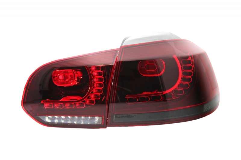 Taillights led VW Golf VI 10/08- R-look Dynamic red/Smoke