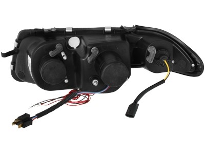 Headlights Opel Astra F Angel Eyes 94-97 Black