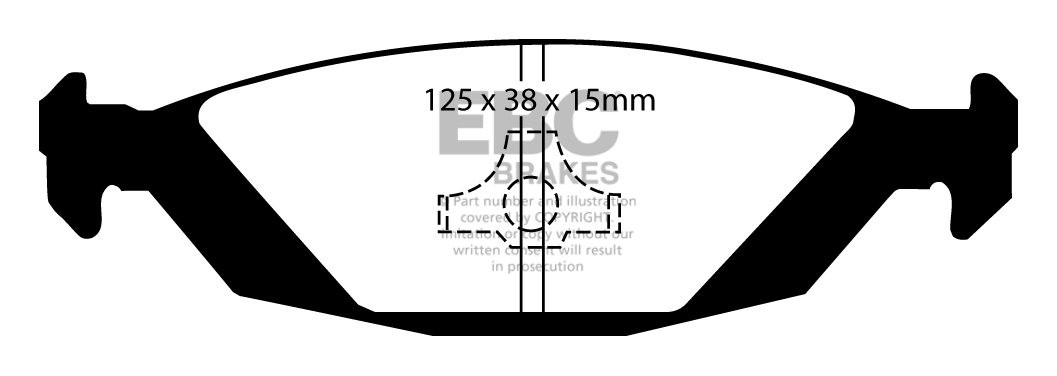 EBC Brakes SAAB 900 2.0 88-92 Remblokken achterzijde