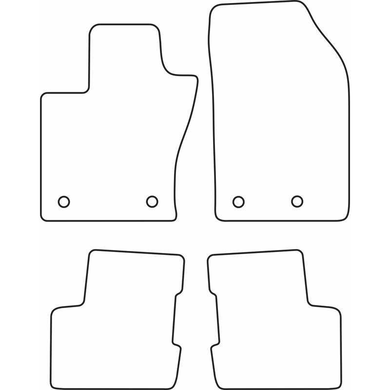 Set velour car mats  Fiat 500X 2015-