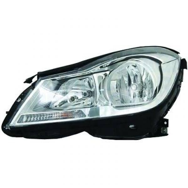 Koplamp links W204 11->> chrome;H7/H8