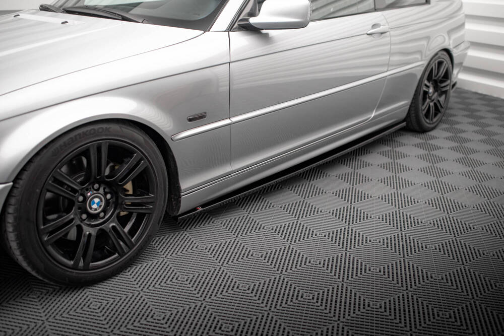 Zijskirts passend voor BMW 3 Coupe E46 Maxton Glans Zwart