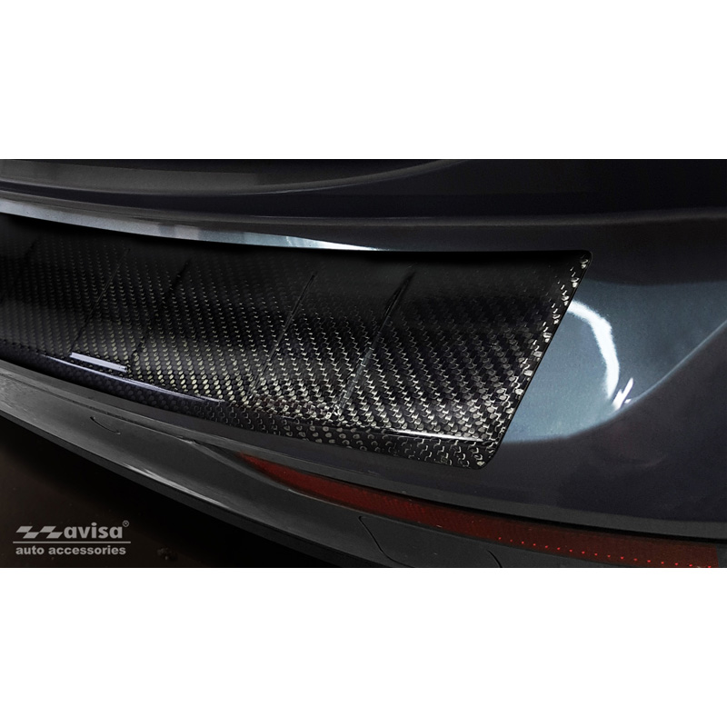 Real 3D Carbon Rear bumper protector  Volvo V60 2018- 'Ribs' incl. Cross Country & R-Design