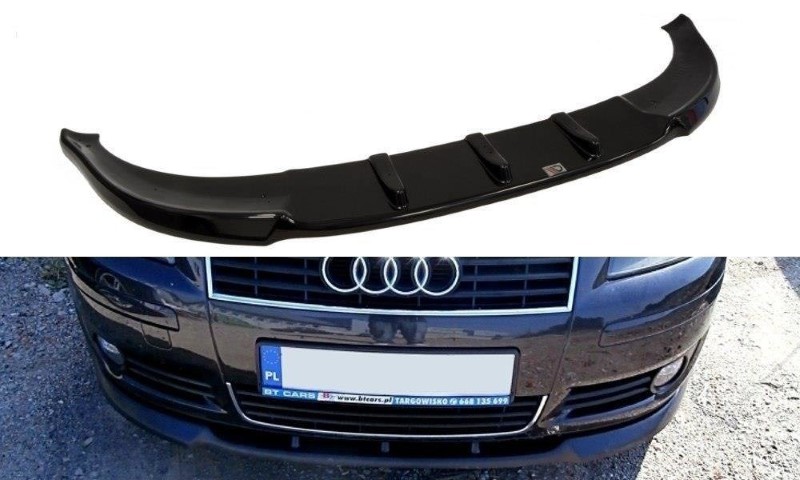 Voorspoiler passend voor Audi A3 8P 2003-2005 glanzend zwart