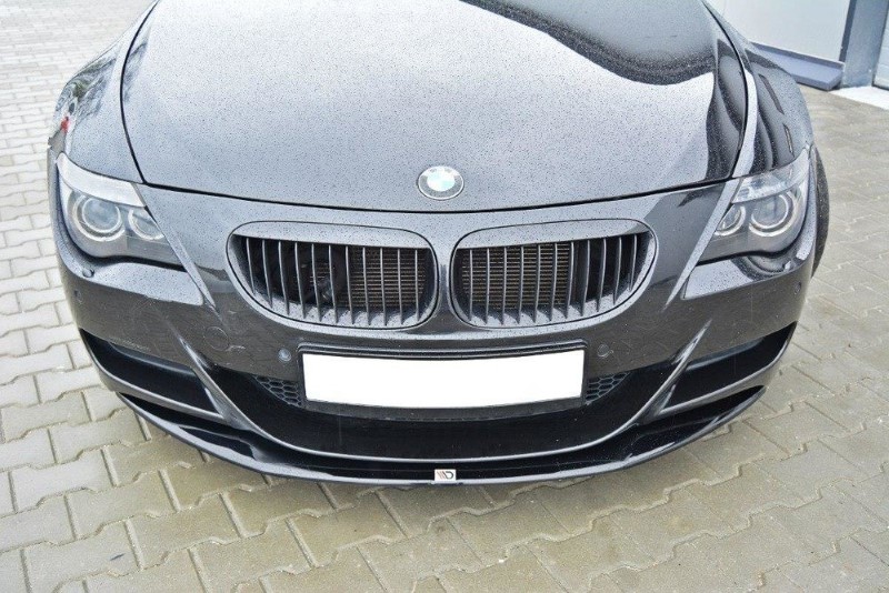 Voorspoiler passend voor BMW M6 E63 V.1 Glanzend Zwart