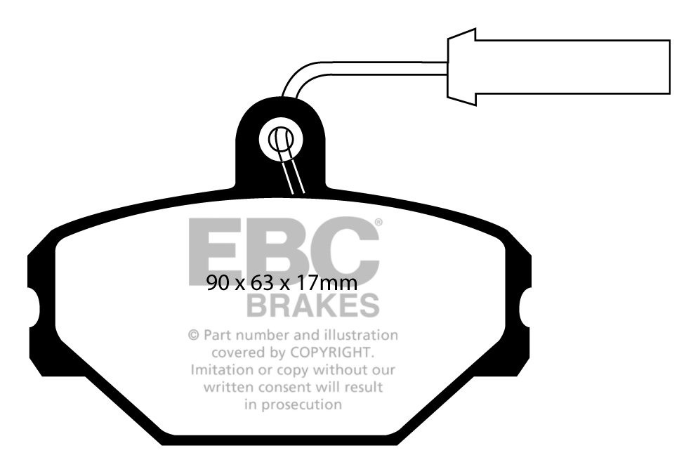 EBC Brakes FIAT Tipo 1.7 D 88-92 Remblokken voorzijde