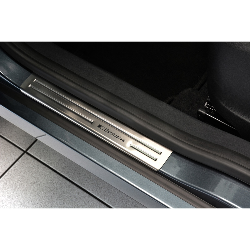 Inox door sill protectors  Skoda Yeti 2013-2017 - 'Exclusive' - 4-pieces