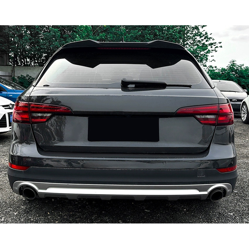 Roof spoiler (Spoiler Cap)  Audi A4 (B9) Avant 2015-2024 (ABS Glossy Black)