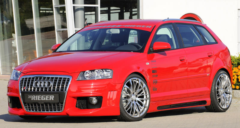 Sideskirts Audi A3 8P Sportback ABS Carbon-look Rieger