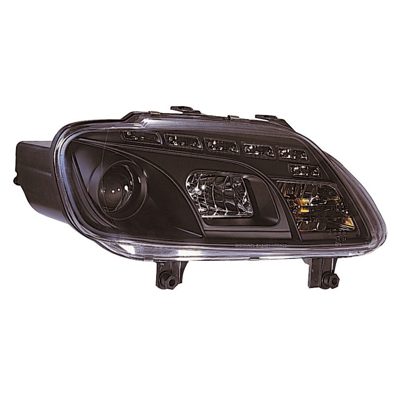 Set Headlights in DRL-Look  Volkswagen Touran 2003-2006 & Caddy II 2004-2010 - Black