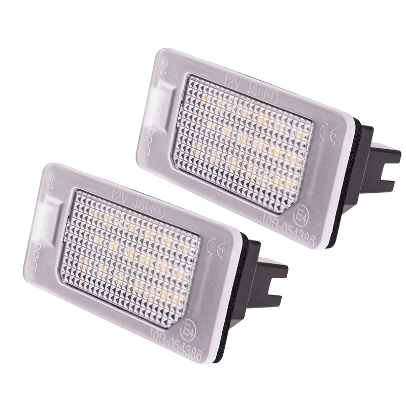Set LED License Plate Lights  Fiat 500X (6X) 2018-2022 / 500X (7X) 2021- / 500e 2020- / Abarth 500 EV 2023- & Alfa Romeo Tonale 2022-