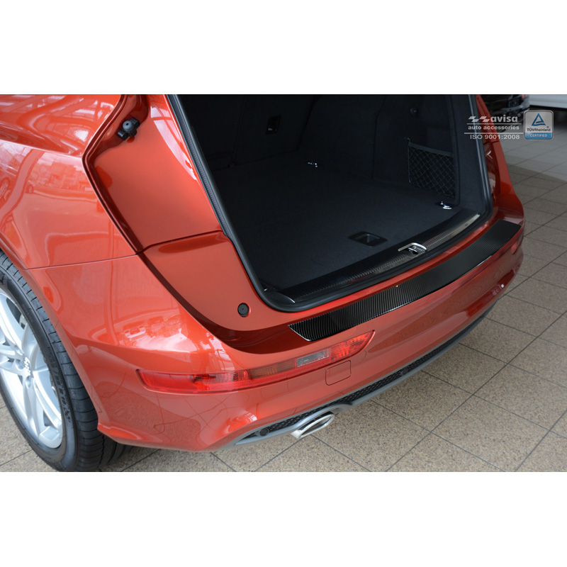 Carbon Rear bumper protector  Audi Q5 2008-2016 Black Carbon