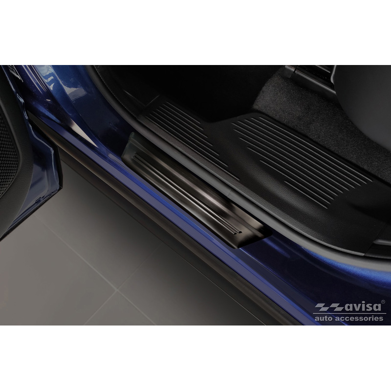 Black Stainless Steel Door sill protectors  Nissan X-Trail IV 2021- - 'Performance Special Edition' - 4-pieces