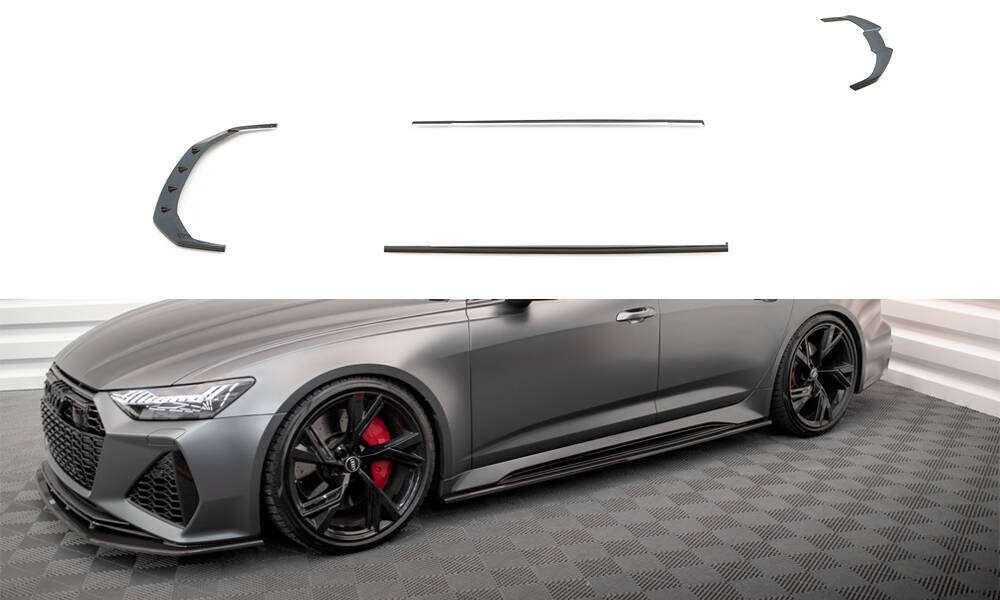 Set Carbon Fiber Splitters Audi RS6 C8
