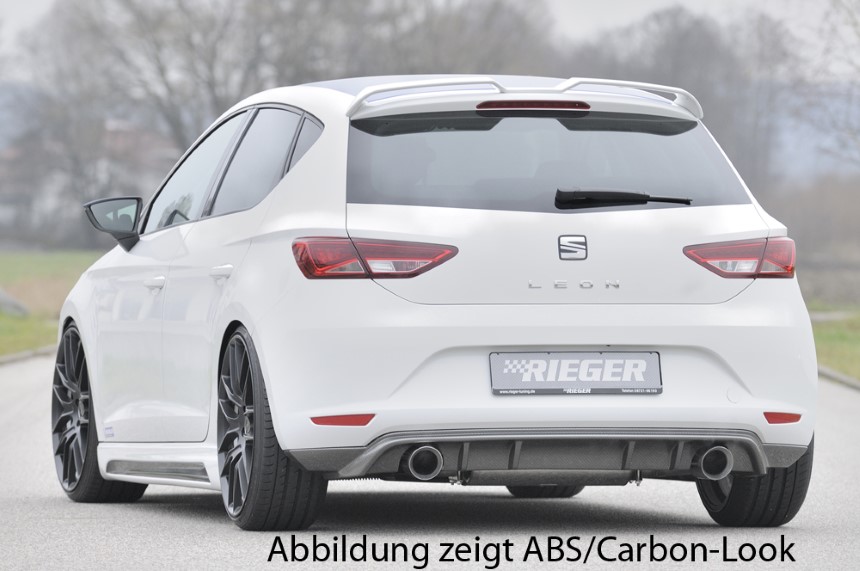 Diffuser passend voor Seat Leon F5 Rieger sportuitlaat links + rechts