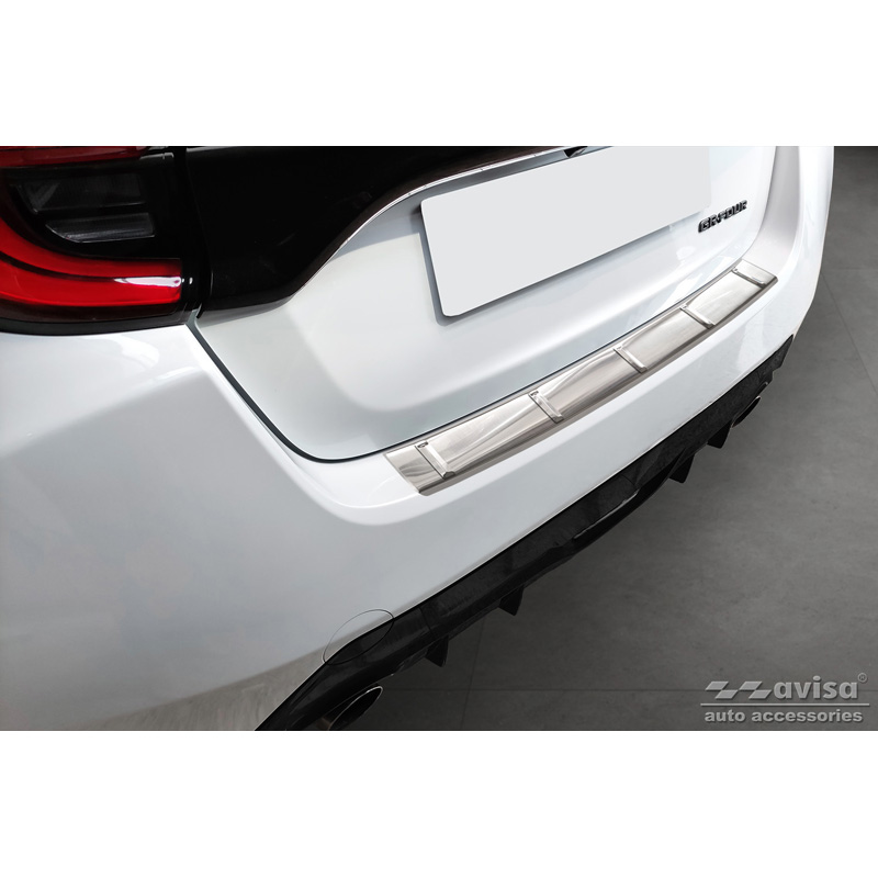 Stainless Steel Rear bumper protector  Toyota Yaris IV 'GR' 2020- 'Ribs'