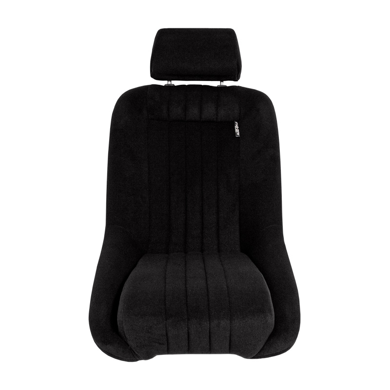 Sport seat 'Classic' - Black - Non-reclinable back-rest + Head-rest - incl. slides