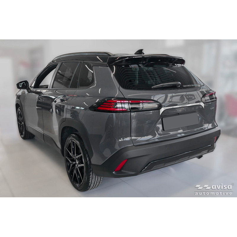 Avisa Brushed Stainless Steel Trunk Tailgate Trim Cover  Toyota Corolla Cross 2020-2025 & Facelift 2025-