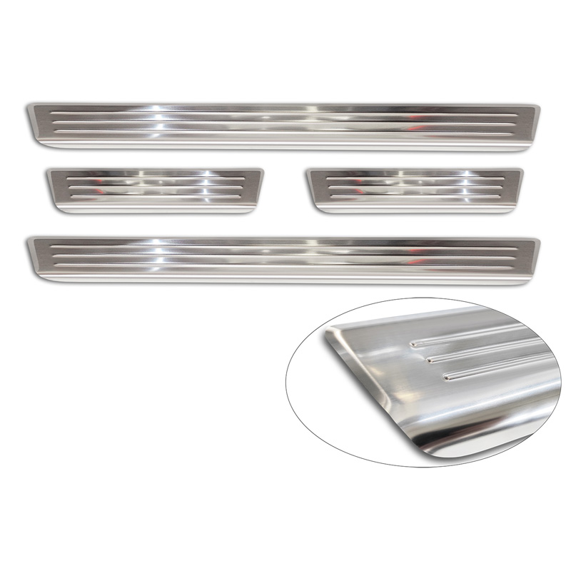 Inox door sill protectors  Volkswagen ID.7 2023- & ID.7 Tourer 2024- 'Lines' - 4-pieces
