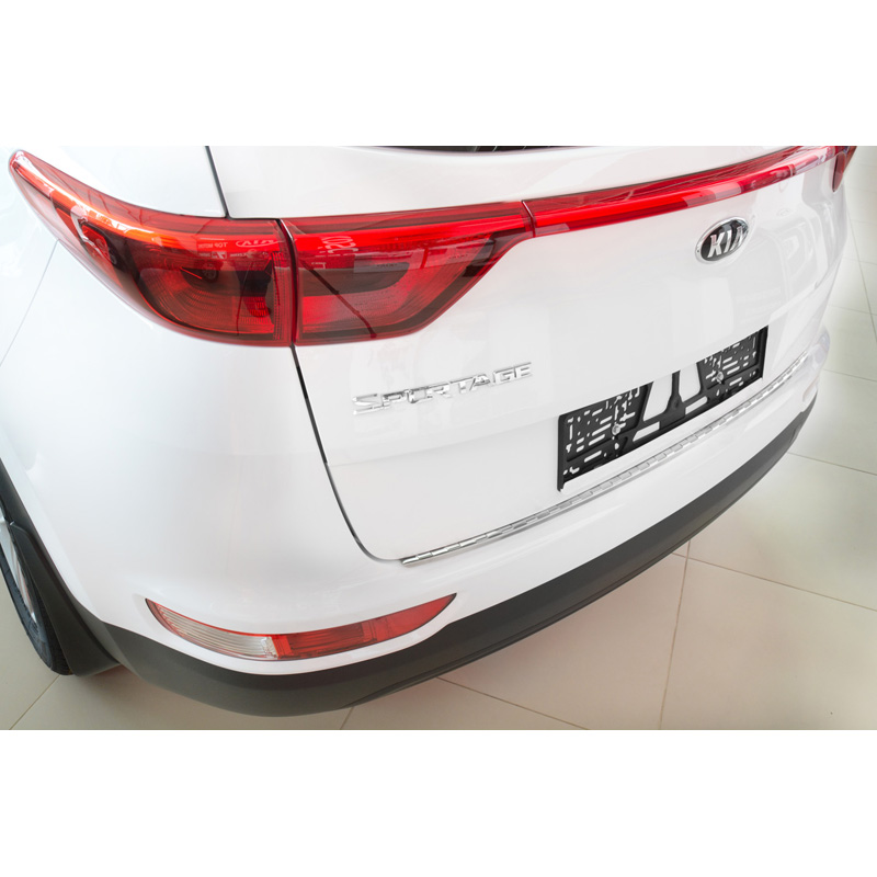 Stainless Steel Rear bumper protector  Kia Sportage IV 2016-2018 'Ribs'