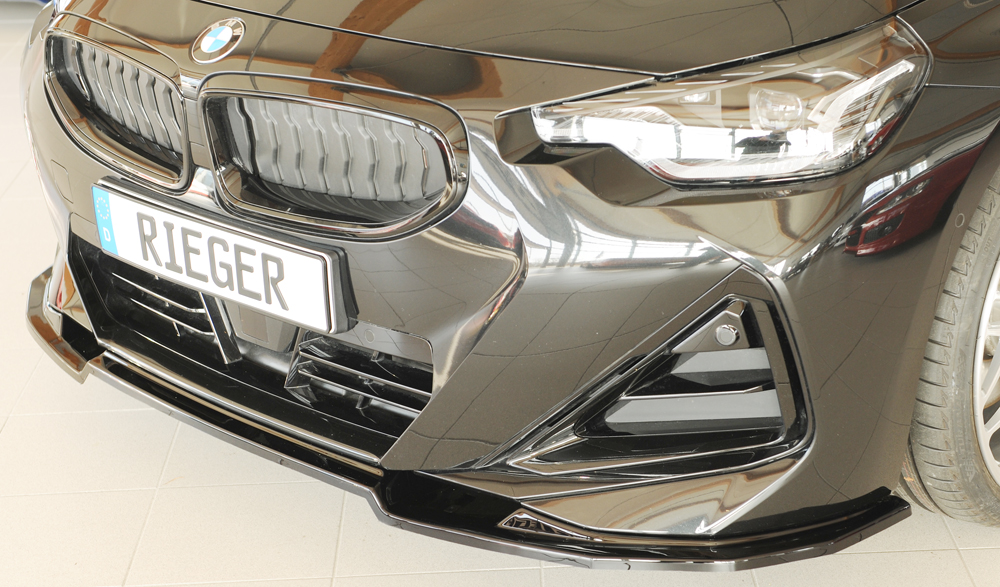 Voorspoiler passend voor BMW 2ER G42/G2C – 07.2021 glans zwart