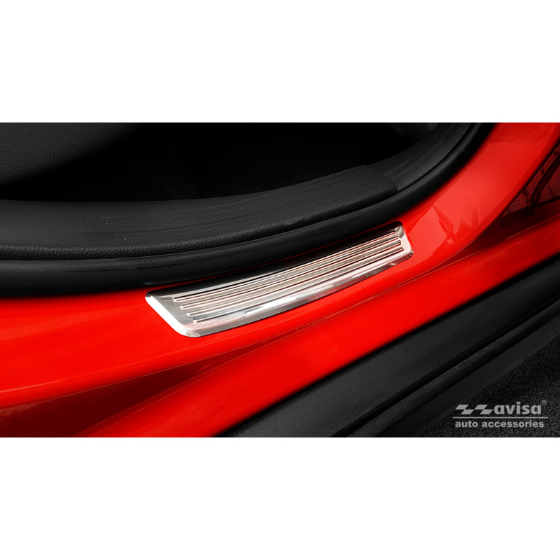 Inox door sill protectors  Mercedes GLA I (X156) 2013-2020 & GLA II (H247) 2020- - 2-pieces (rear doors)