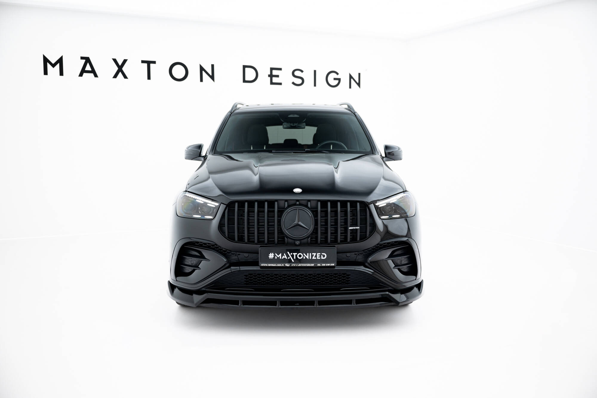 Voorspoiler passend voor Mercedes-AMG GLE 53 / AMG-Line SUV / Coupe W167 Facelift / C167 Facelift Maxton Glanzend zwart