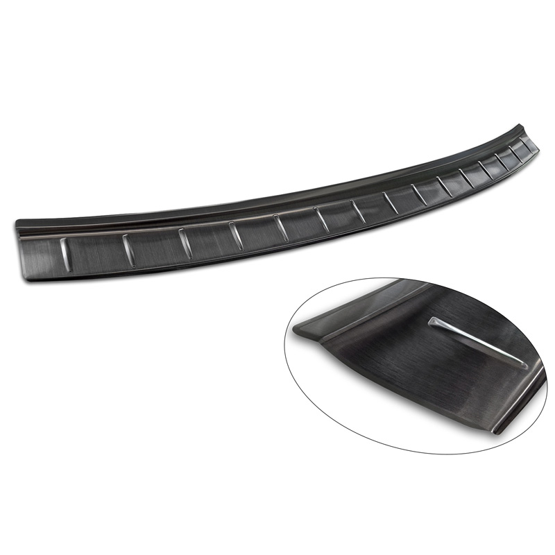 Black Stainless Steel Rear bumper protector  Polestar 2 2019-2023 & Facelift 2023- 'Ribs'