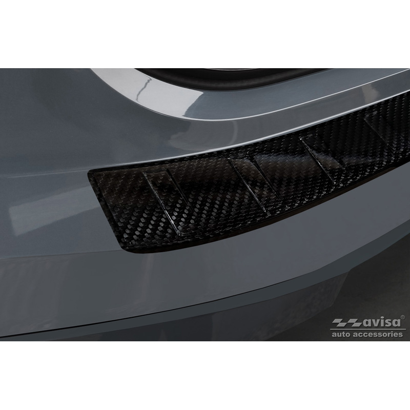 Real 3D Carbon Rear bumper protector  BMW iX (I20) 2021- 'Ribs'