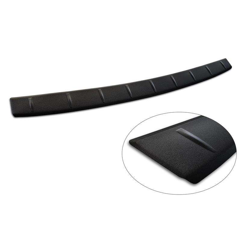 Matt Black Stainless Steel Rear bumper protector  Skoda Kamiq Facelift 2024- 'Ribs'