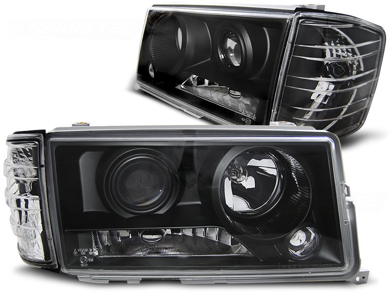 Headlights Mercedes W201 190E 82-93 black
