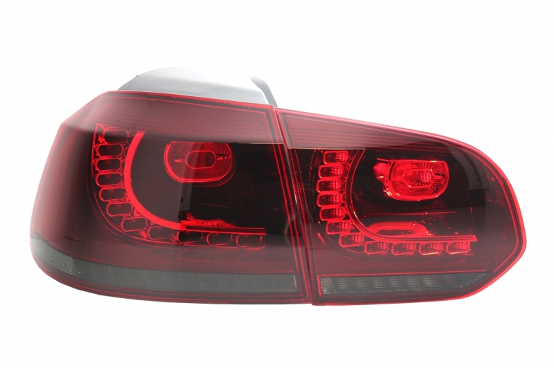 Taillights led VW Golf VI 10/08- R-look Dynamic red/Smoke