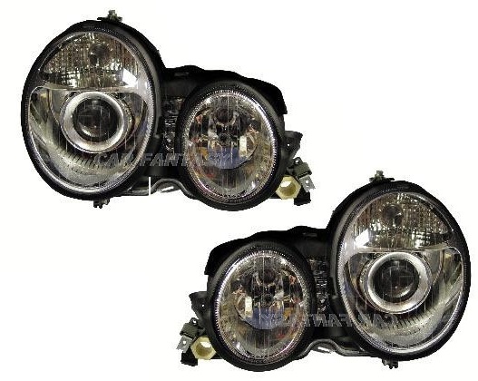 Headlights Mercedes E-Class W210 99-01 Chrome for Xenon