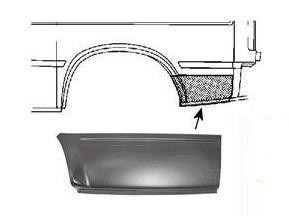 eindplaat, LWB, rechts, 09/1991-Ford Transit, 1986-1994