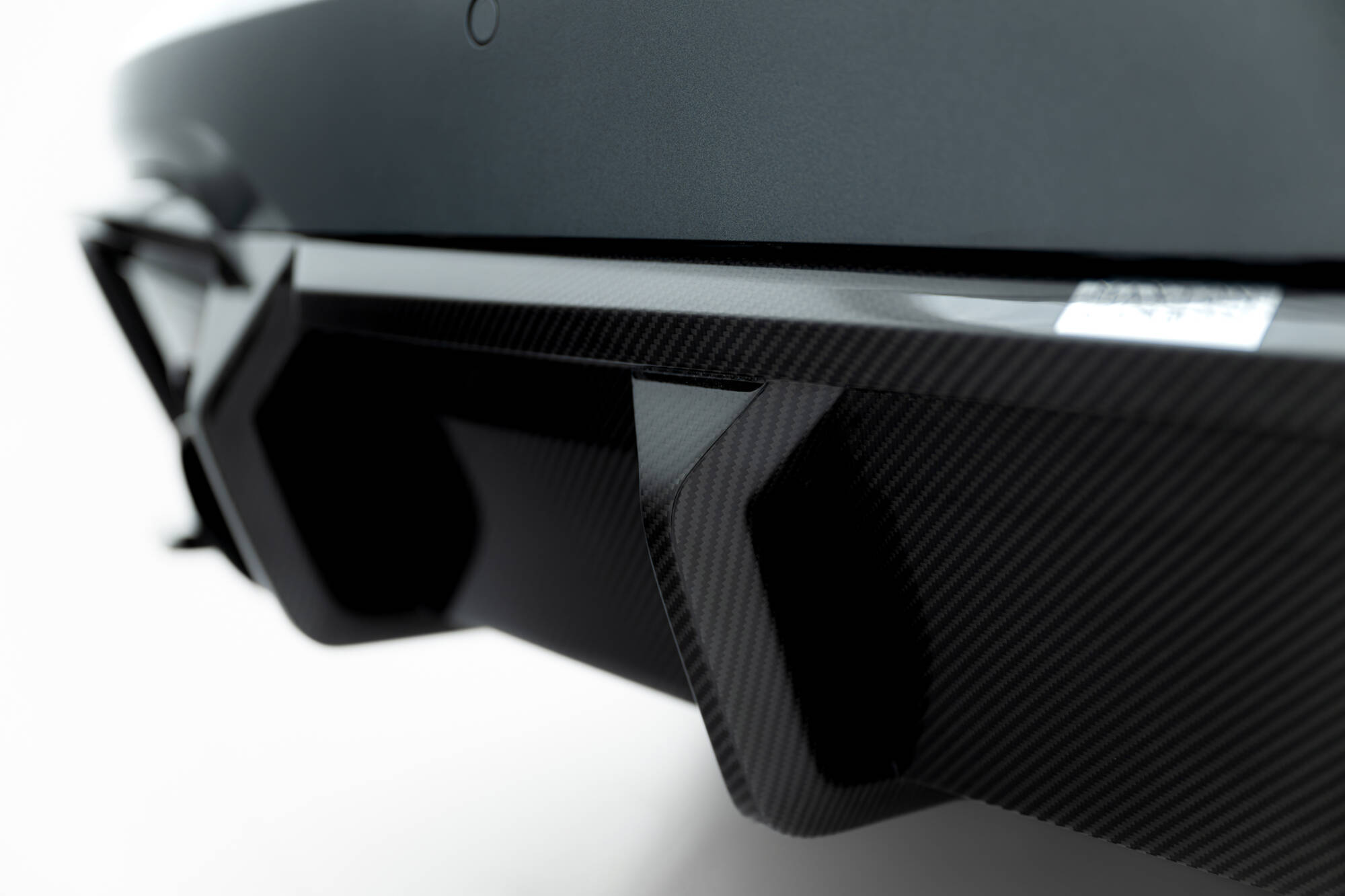 Carbon Fiber Achter Diffuser passend voor Audi RS6 C8 Maxton Glanzend zwart