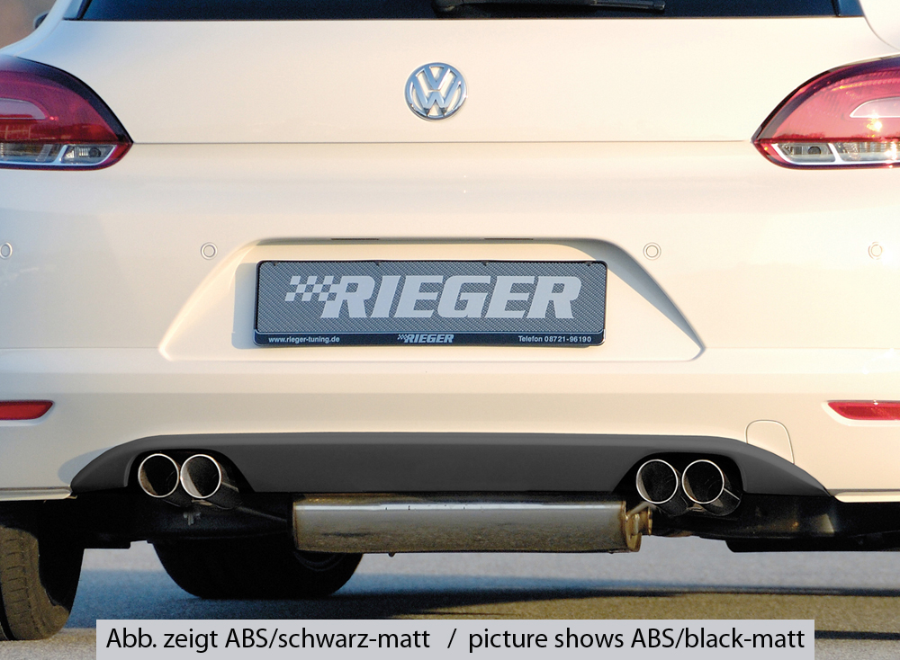 Diffuser passend voor Volkswagen Scirocco Rieger Glans Zwart